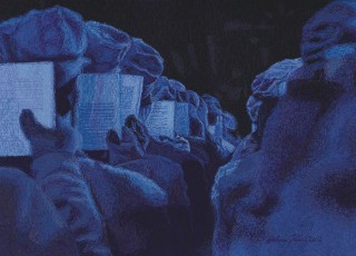 Turandot - Sininen kuoro, 2012, 41 x 62 cm, vapaa